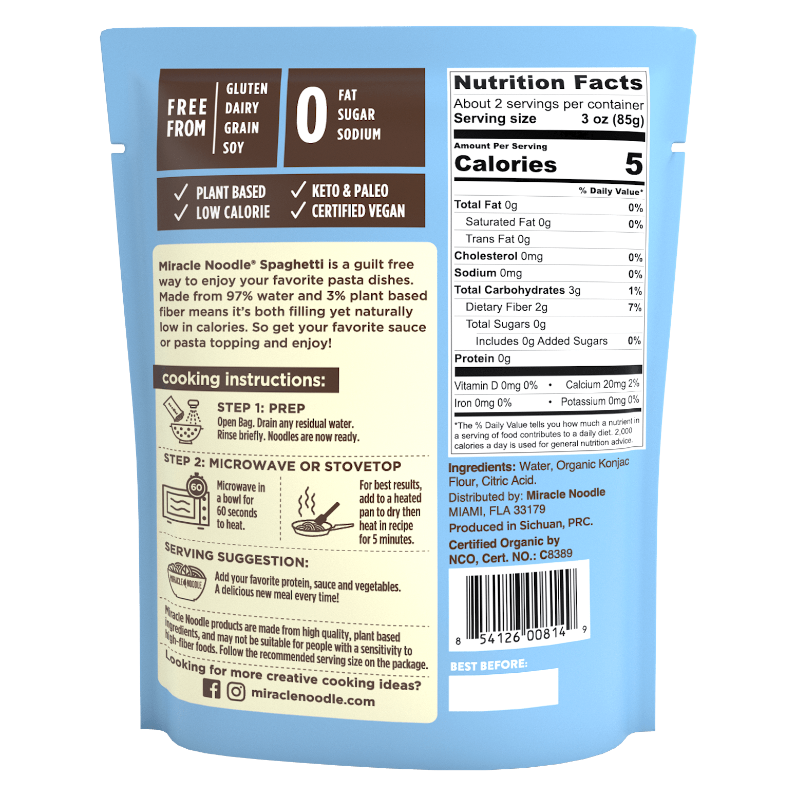 Miracle Noodle - Wholesale Pasta - Organic Ready to Eat Noodles, Spaghetti style1