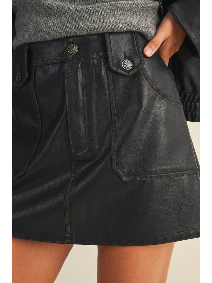 Mustard Seed - Wholesale Skirt - Women's - PATCH POCKET MINI SKIRT5