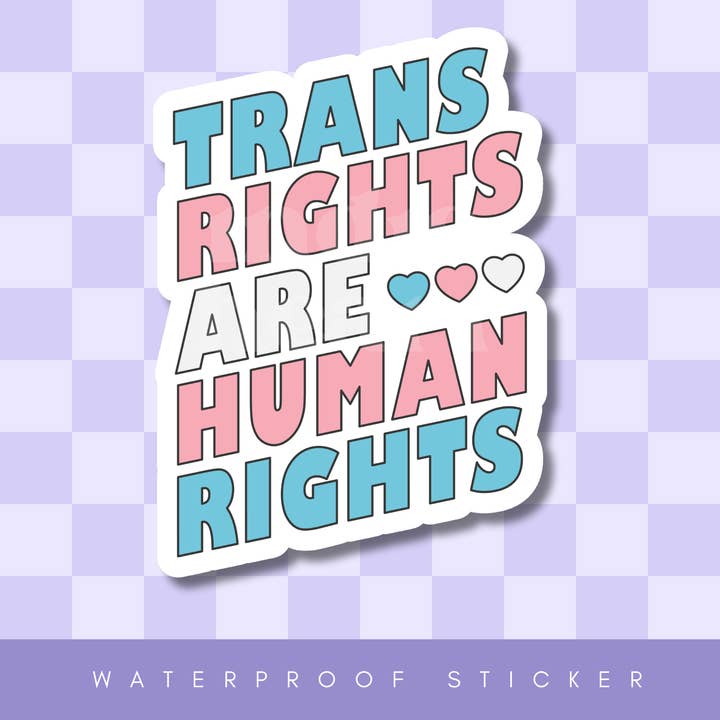 Indie Heart Studio - Wholesale Phone & Laptop Stickers - Trans Rights Are Human Rights Sticker