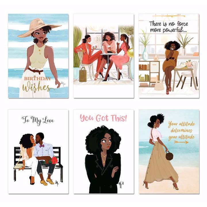 African American Expressions - Wholesale Everyday Greeting Card - AOAB820 All Occasion Cards - Sister Friend 2 Assortment2