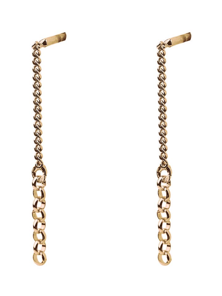 Earrings - Thread small - Gold plated for wholesale by XZOTA