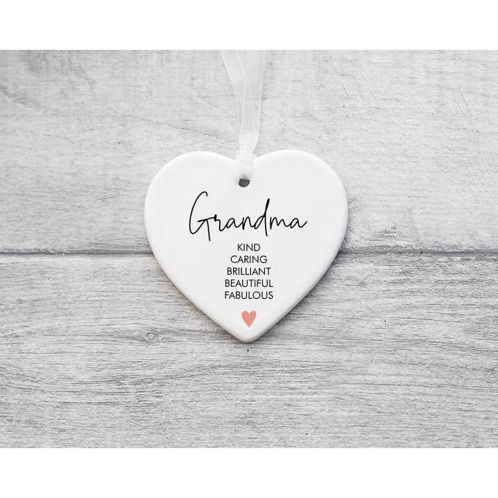 Calming Creations - Wholesale Ornament - Grandmother Keepsake Heart Gift for Nana, Granny