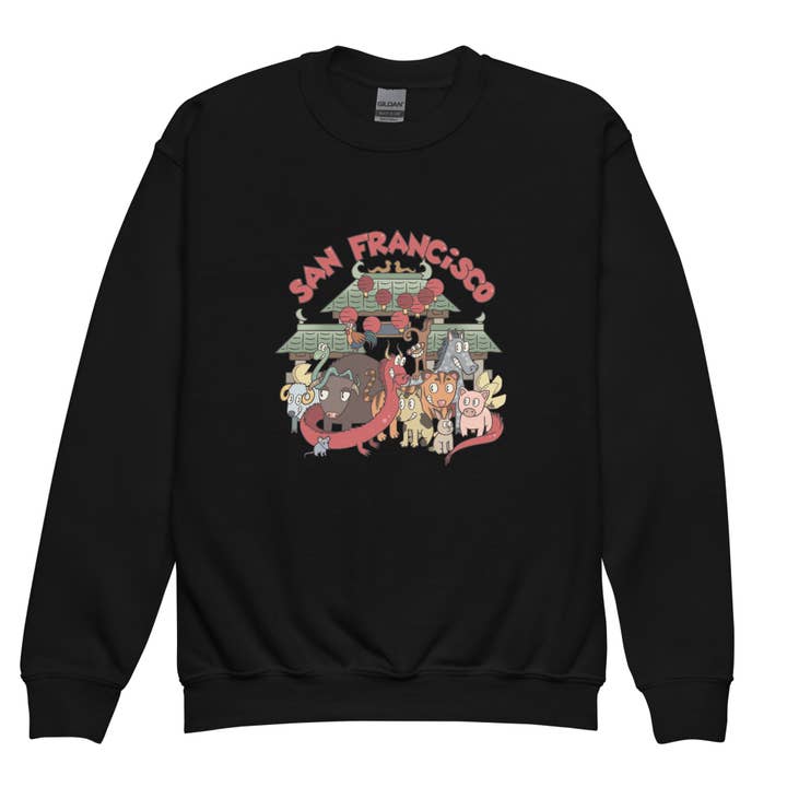 San Francisco Chinatown Youth crewneck sweatshirt for wholesale by 1st Generation SF