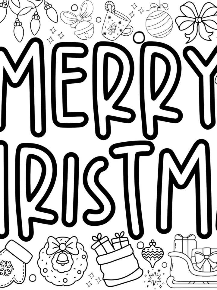 Bannière de coloriage de Noël pour la vente par Grace Ann Designs