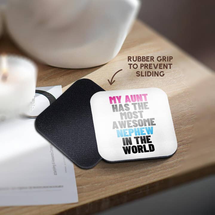 3dRose - Wholesale Coasters - 3dRose, My Aunt Has The Most Awesome Nephew In The World, Coaster10