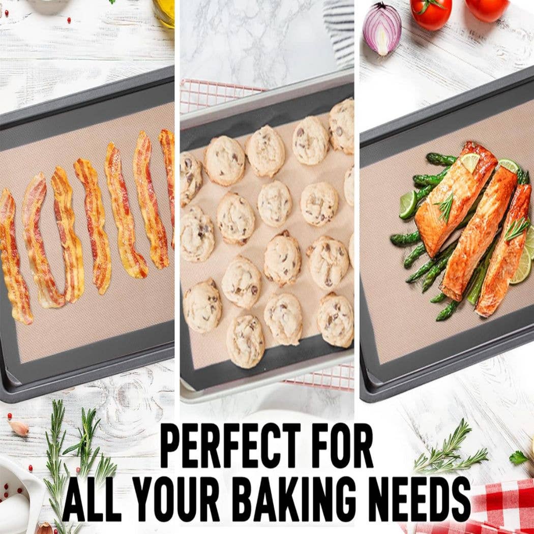 Zulay Kitchen - Wholesale Baking Sheet/Mat - Silicone Baking Mats 2 Pack - Hangable & Shelf Ready3