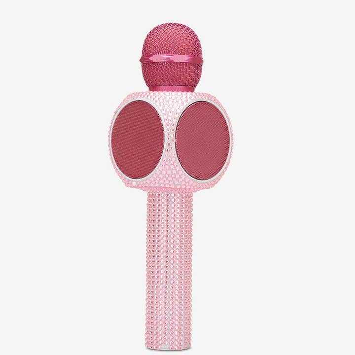 Trend Tech Brands - Wholesale Speakers - Pink Bling Karaoke Microphone & Bluetooth Speaker3