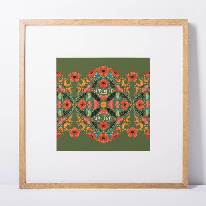 Kristin Heldt Art - Wholesale Art Print - Stay Wild Stay Free 4x4 Art Print
