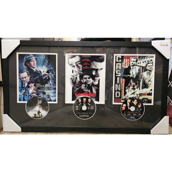 Mobsters- Untouchables, Casino, Goodfellas, Framed 3 DVD Set for wholesale by Sports Legends and More