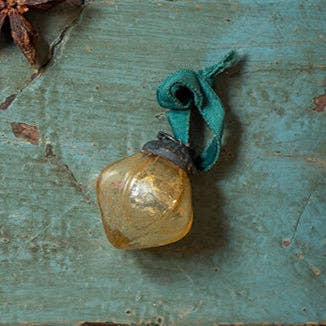 Mini Opalescent Gold Hexadrop Bauble for wholesale by Moult