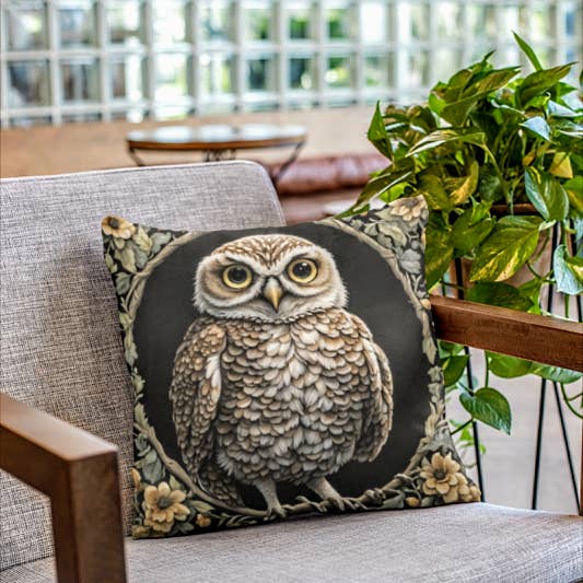 Upside Down Owl Farm - Wholesale Throw/Decorative Pillow - Burrowing Owl Pillow