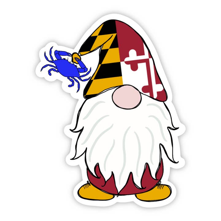 Jami Creates - Wholesale Sticker - Maryland Garden Gnome Sticker 3”