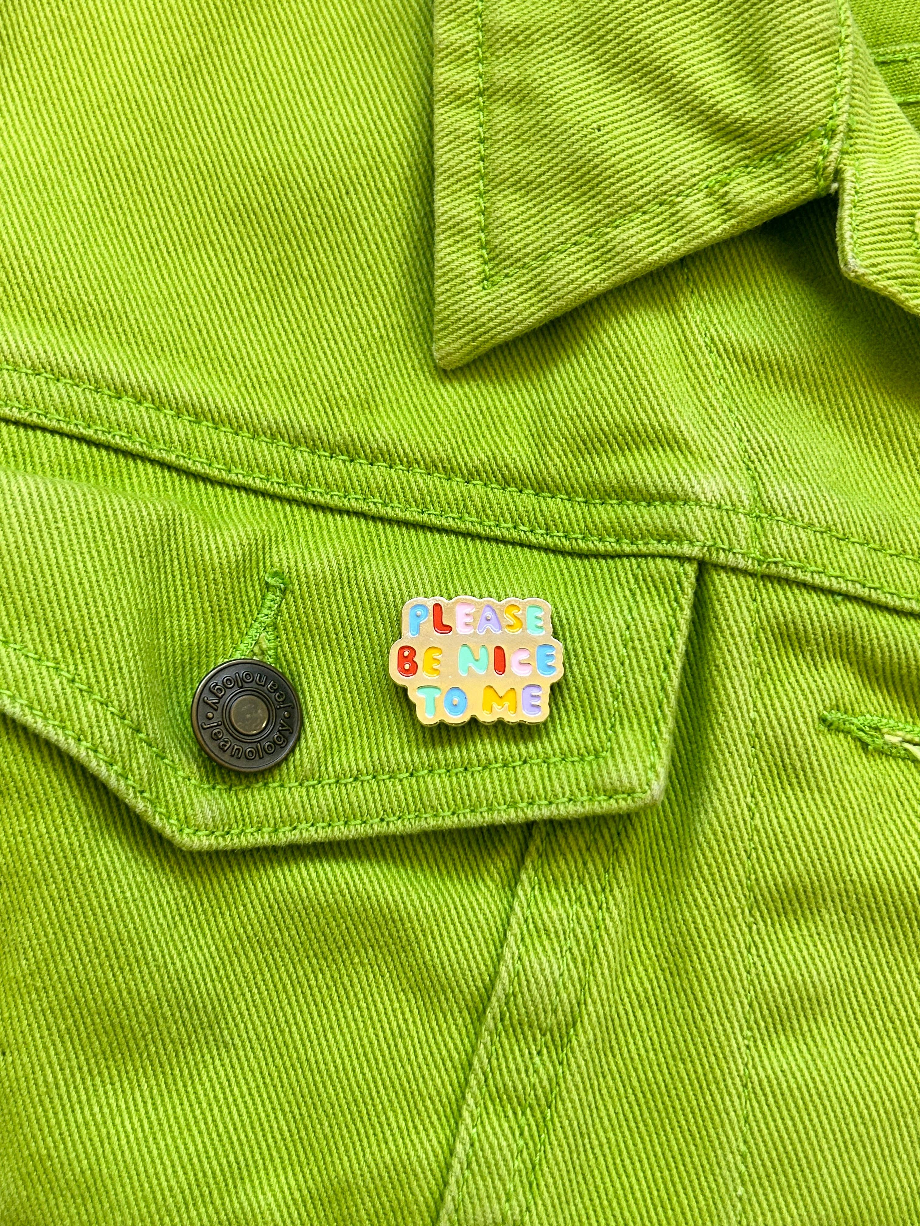 The Peach Fuzz - Wholesale Lapel Pin/Button - Please Be Nice To Me Enamel Pin11