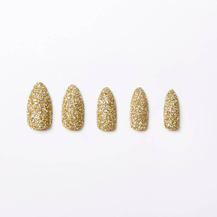 24K Magic Gold Glam Fake Nails Set for wholesale by Tip Beauty