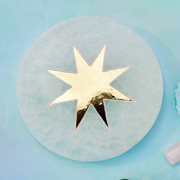 Disco de limpeza de selenito para baralho de tarot por atacado de Explorer Of The Soul