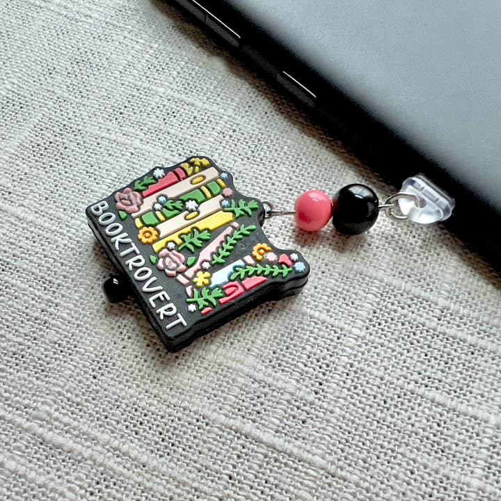 Floral Booktrovert Dust Plug For Devices & E-Readers for wholesale by Dagger and Rose