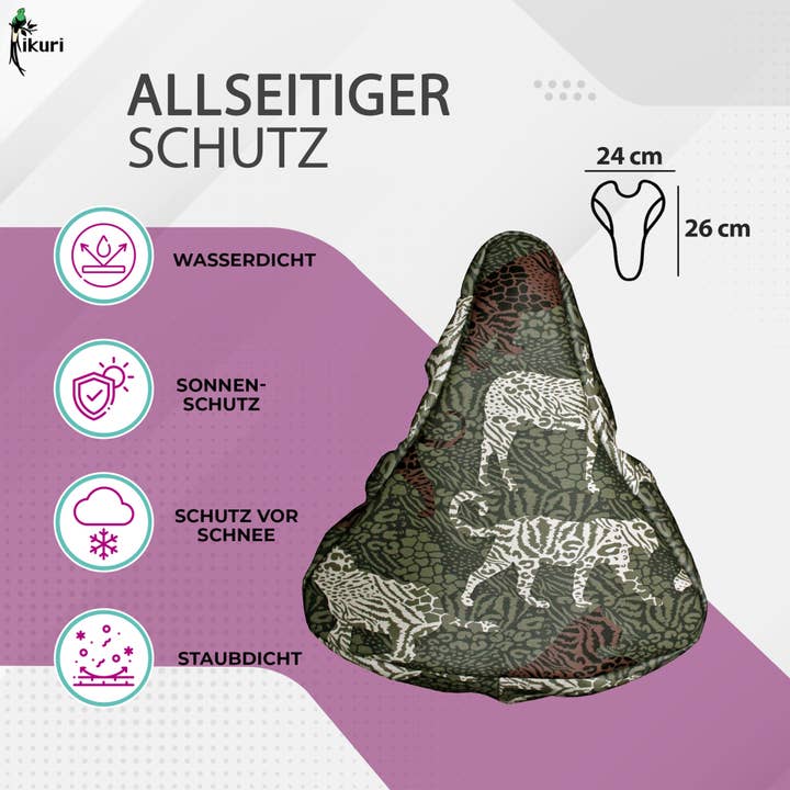 Ikuri – wholesale Cykeltillbehör – Sadelöverdrag Regnskydd Cykel vattentät - Djur1