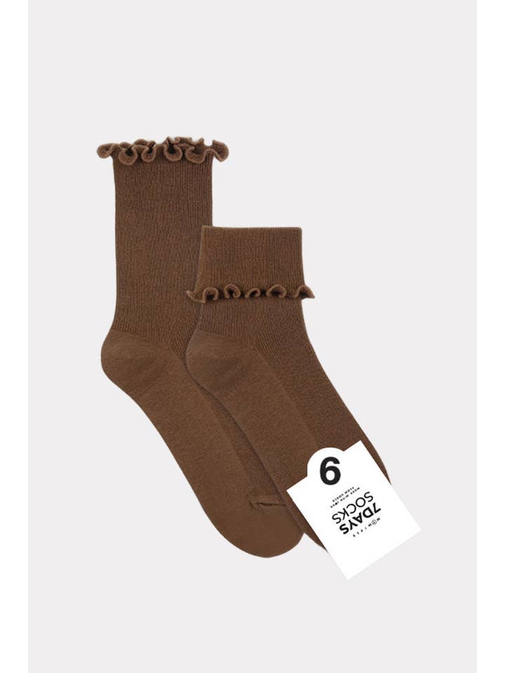 7DAYSSOCKS - Wholesale Sokken - Dames - Sokken met ronde franjes voor dames4