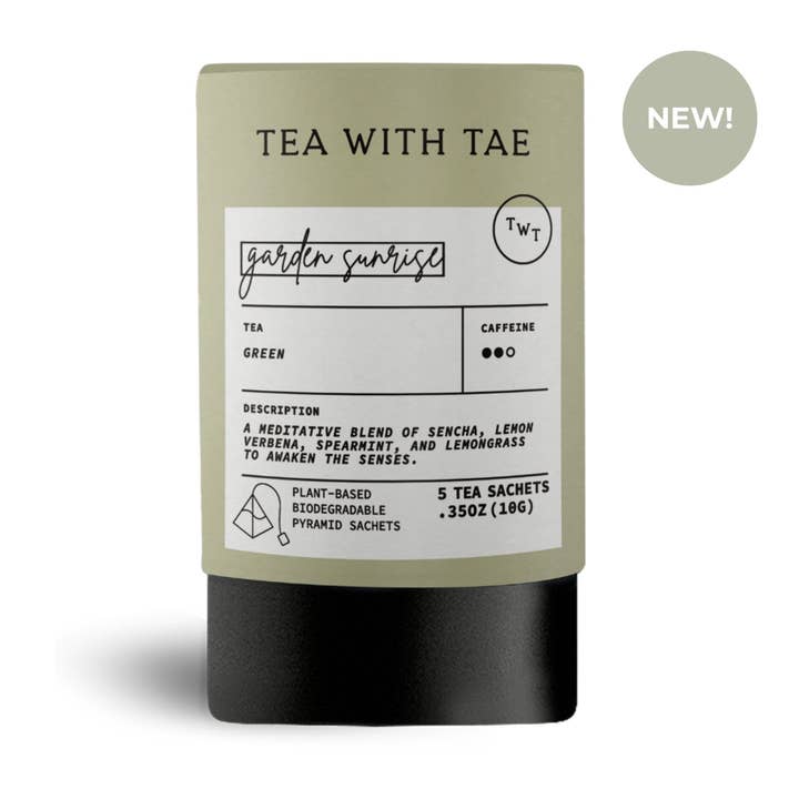 Garden Sunrise Mini Tea Tube (5 tea bags) for wholesale by Tea with Tae