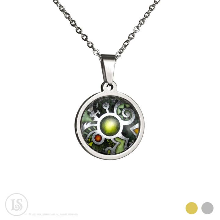 Paisley Green, Pendant, Small for wholesale by Liz Sabol Jewelry Art