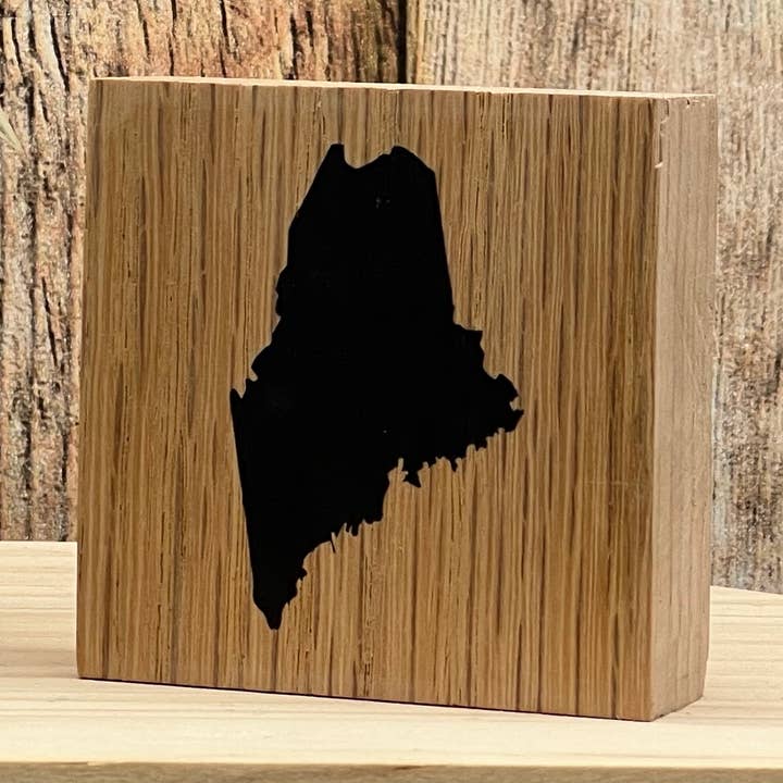 State Mini Reclaimed Wood Block for wholesale by Running Blynd