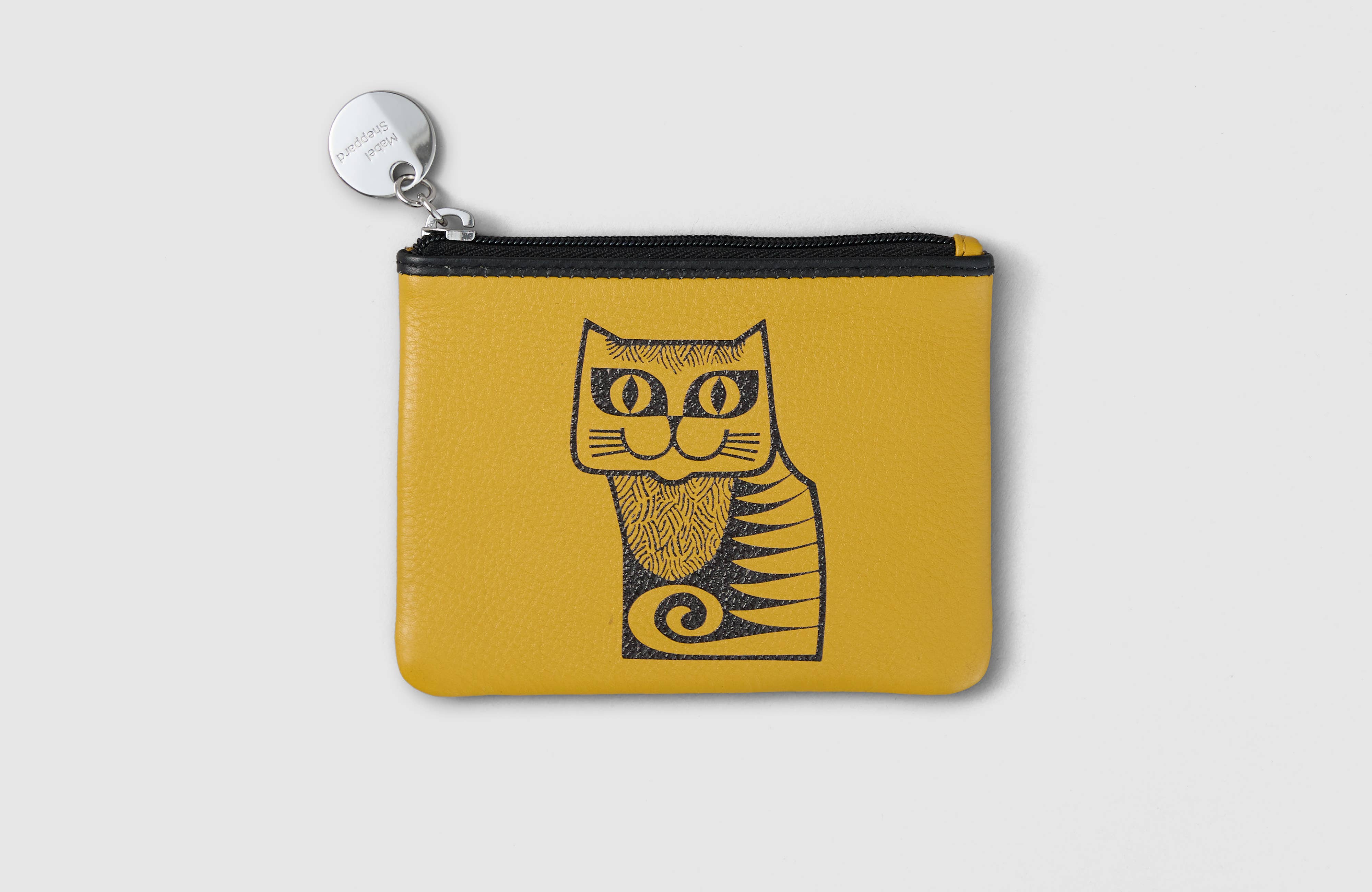 Mabel Sheppard - Wholesale Coin purse – Women’s - Mabel Sheppard x Hornsea Retro Cat Olive Leather Coin Purse1
