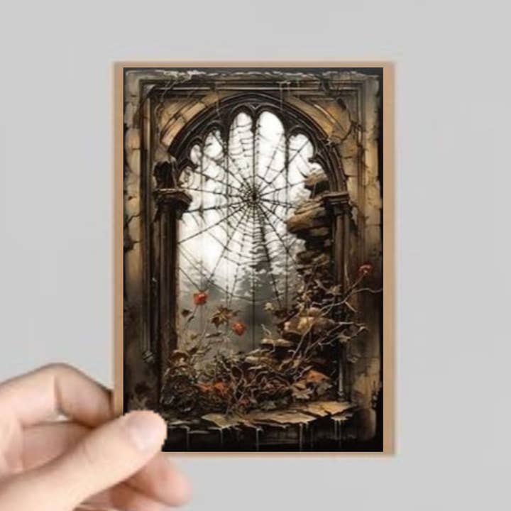 Decoupage Greeting Card Set - 10 Spooky Gothic Arches for wholesale by JEMS of the Sea