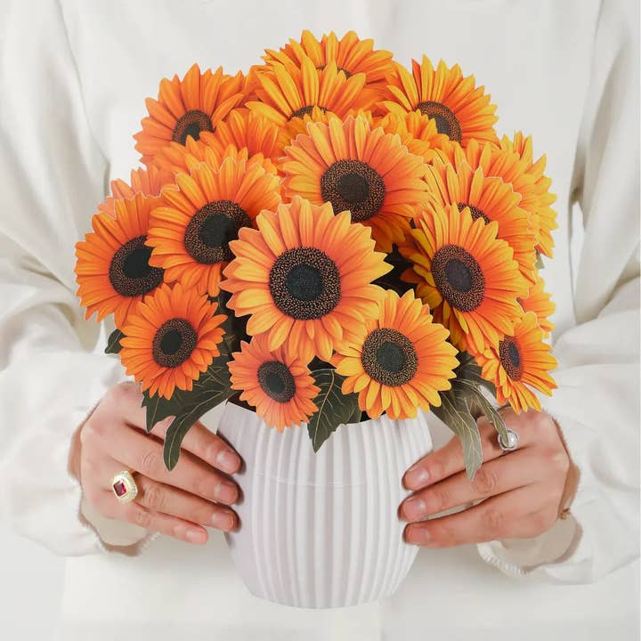 PetalPal - Wholesale Everyday Greeting Card - Sunflower Smiles Pop-Up Bouquet