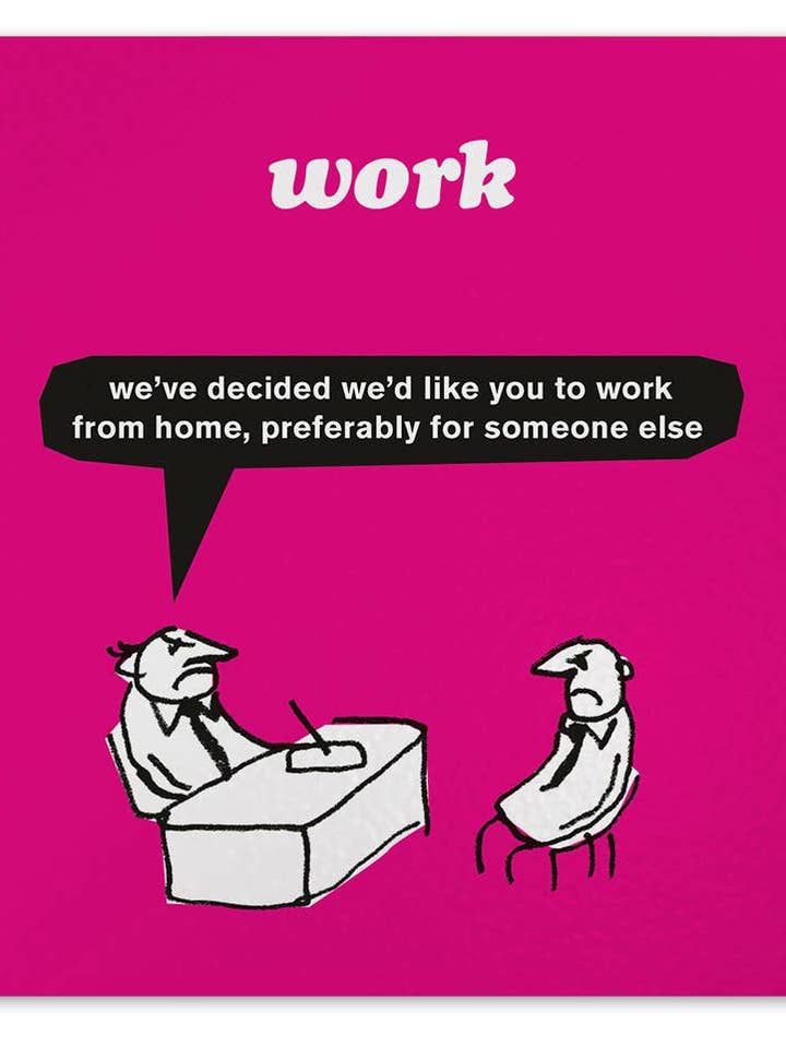 Cadeau amusant : Work from Home Coaster de Modern Toss pour la vente par Brainbox Candy