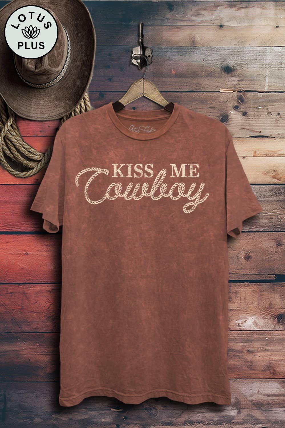 Lotus Fashion Collection - Wholesale T-Shirt (Graphic) - Women's - Kiss Me Cowboy Graphic Top4