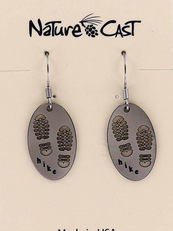 21012 Earring dangle hike boot disc for wholesale by Nature Cast