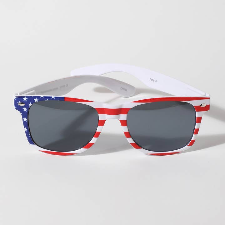 ASSORTED COLOR American Flag Sunglasses Patriotic Accessories for wholesale on Faire2