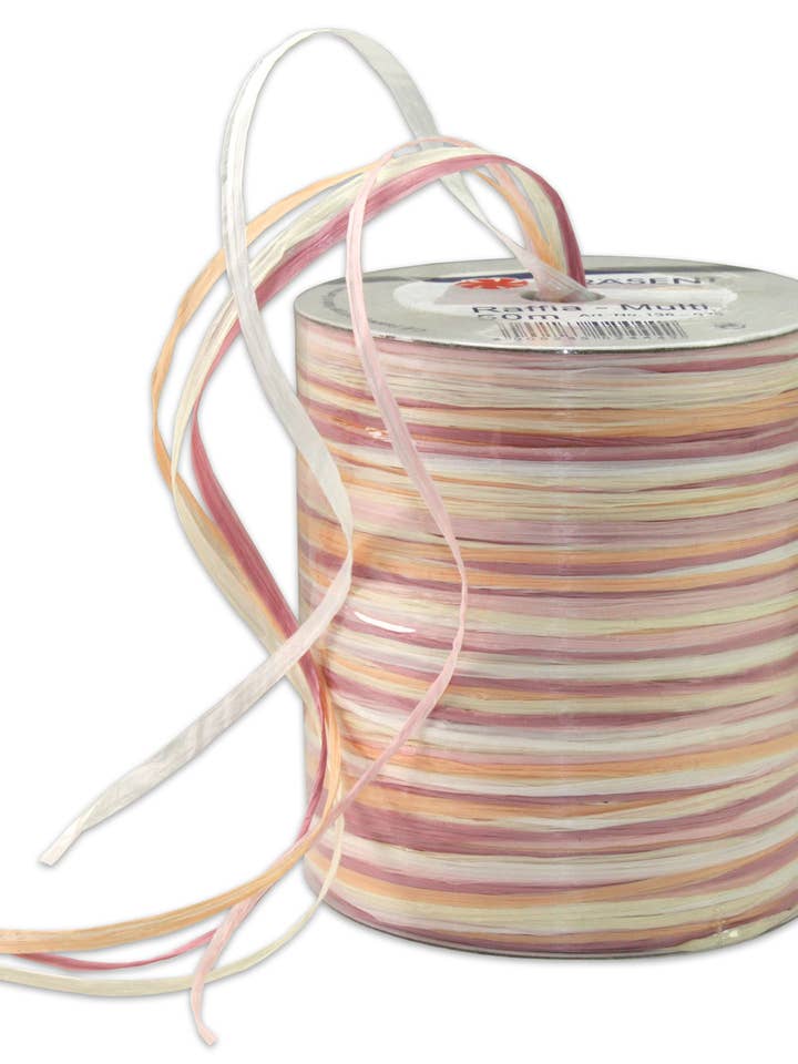 Bastband Raffia Multicolour 50-m-Spule1 für den Großhandel von C.E. PATTBERG GmbH & Co. KG