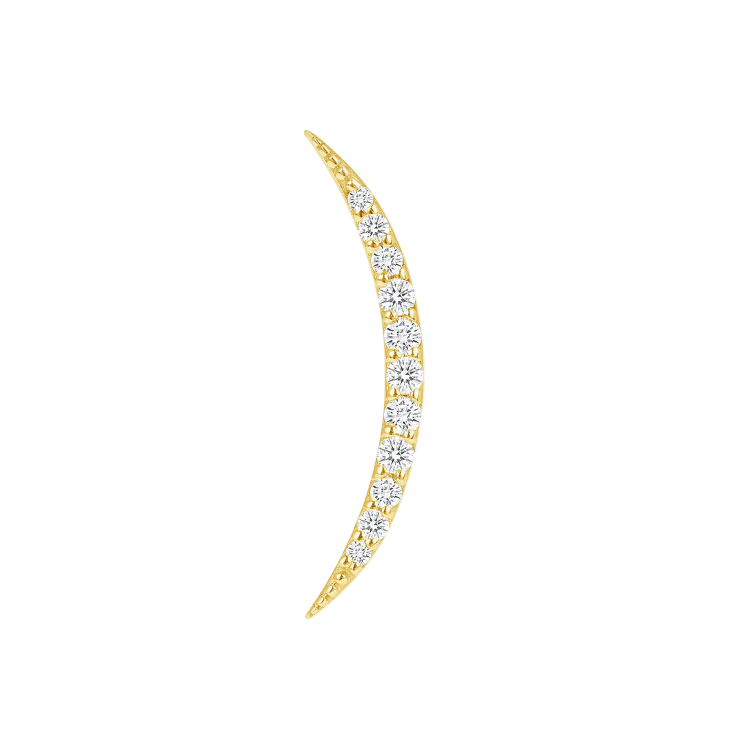 Piercing-zone - Wholesale Single Earring - Luna – 14K Gold Threadless/Threaded End0