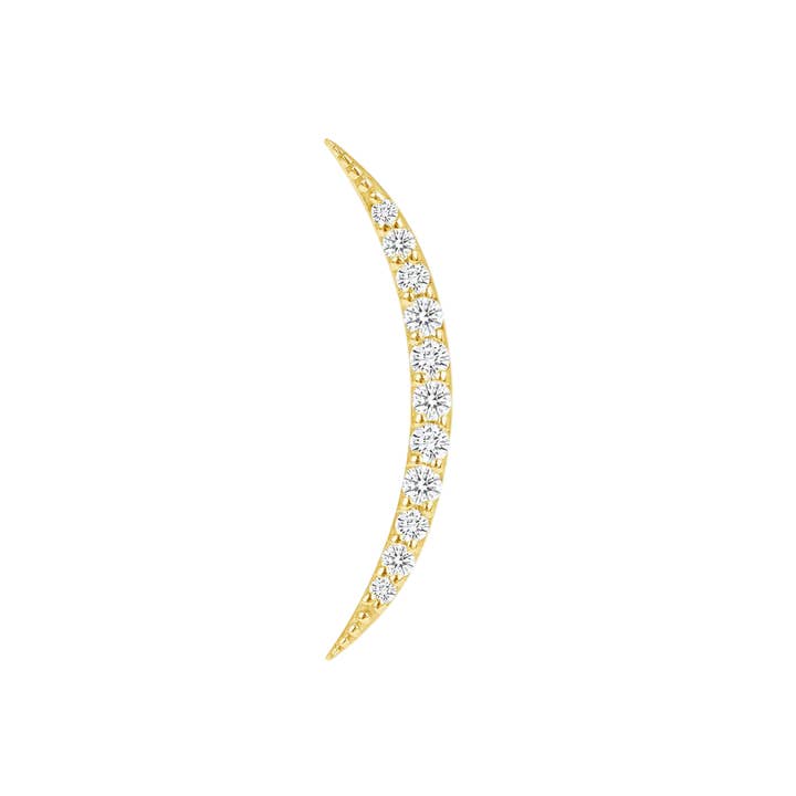 Piercing-zone - Wholesale Single Earring - Luna – 14K Gold Threadless/Threaded End