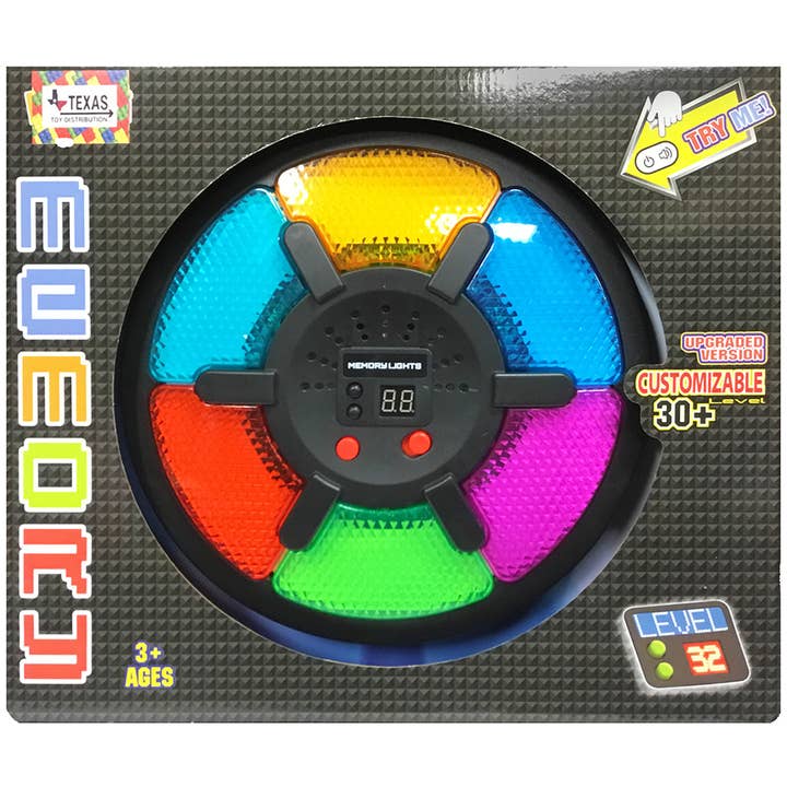 Six-Button Electronic Memory Brain Game with Light and Sound for wholesale by Texas Toy Distribution