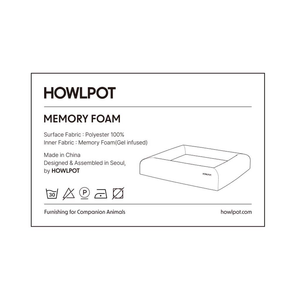 HOWLPOT. USA - Wholesale Pet Bed - Cat/Dog - Memory Foam (Night Grey)10