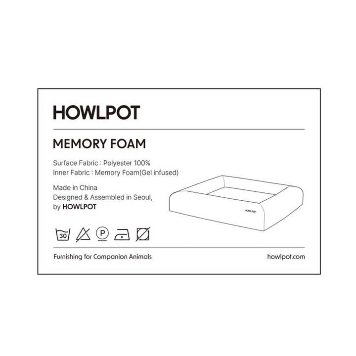 HOWLPOT. USA - Wholesale Pet Bed - Cat/Dog - Memory Foam (Night Grey)10