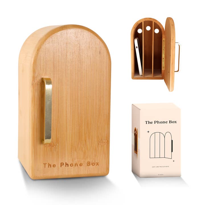 The Phone Box - Wholesale Decorative Box - The Phone Box - Natural Wood0