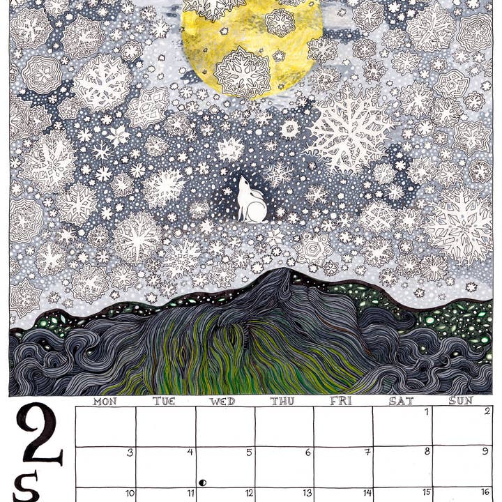 Fox & Comet - Wholesale Calendar - Illustrated Wall Calendar - The Calendar of the Full Moon2