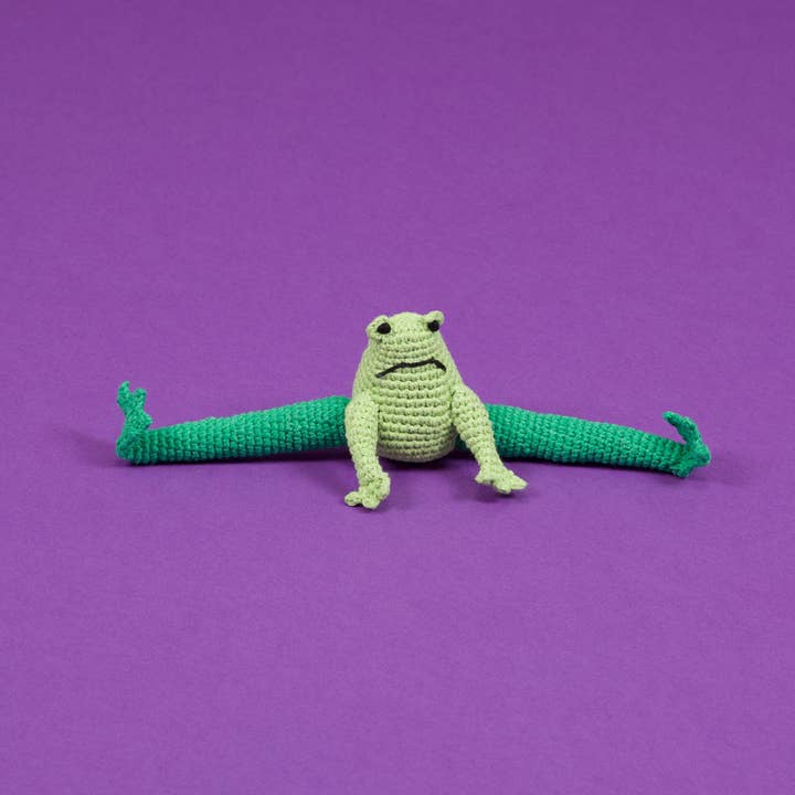 Hand Crochet Frog Dog Toy for wholesale by Ware of the Dog