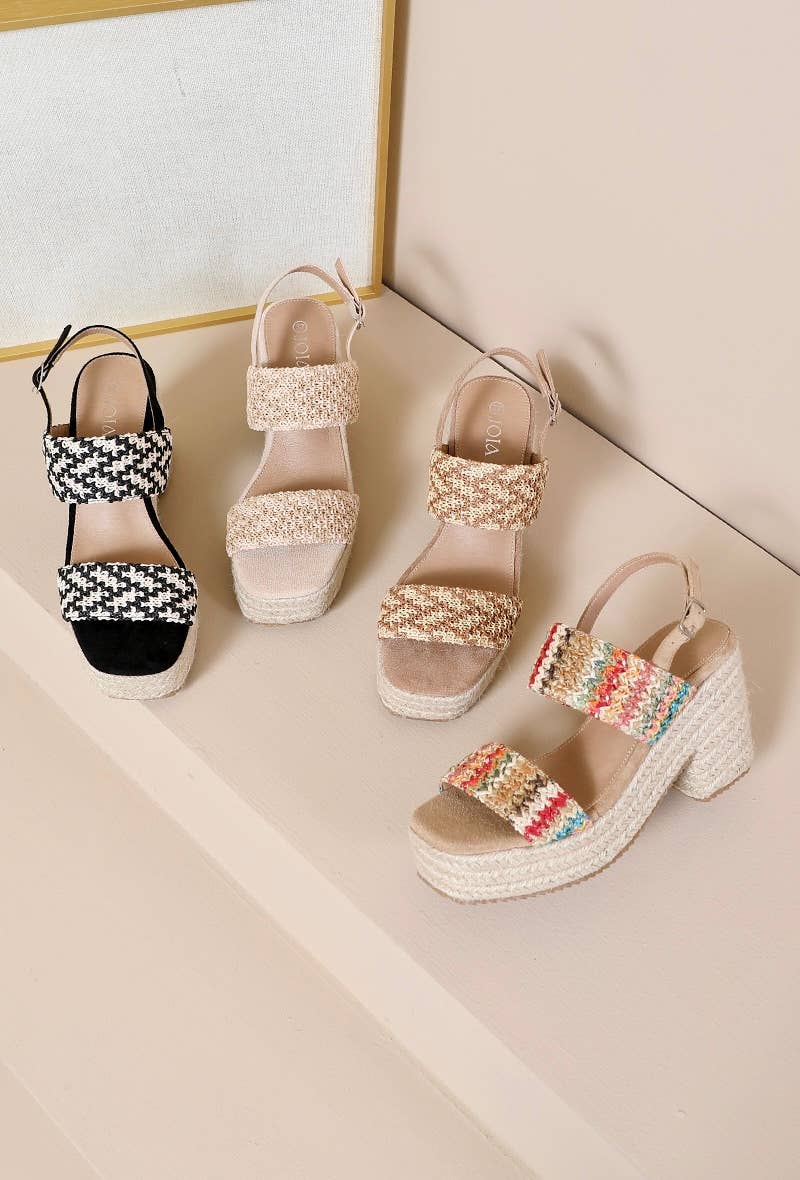 Joia Paris – wholesale Sandaler - Dam – Espadrille kilklackssandaler med justerbara remmar JN-895