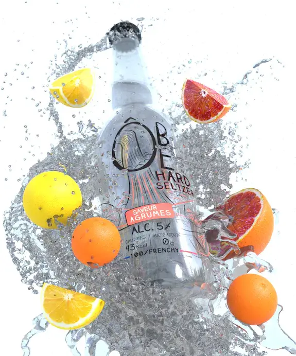 Ôbe Hard Seltzer - Wholesale Pre-Mixed/Ready-Made Alcoholic Drinks - ÔBE HARD SELTZER Citrus Flavor 33cL2