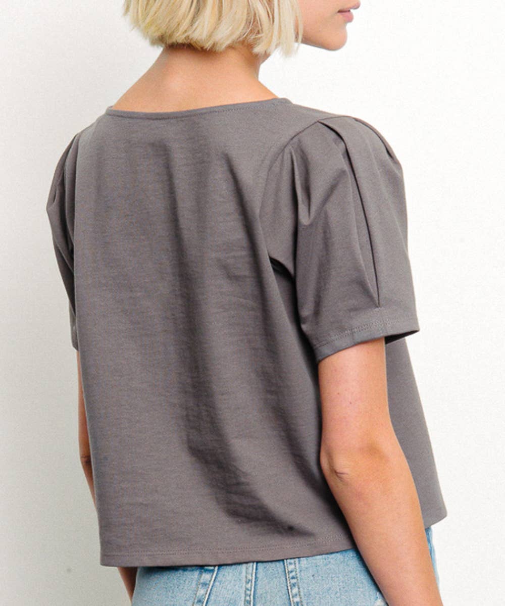 Fabina - Wholesale Blouse - Women's - Heavy Cotton Puff Sleeve Top9