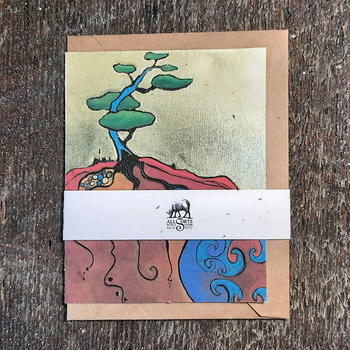 Conexão: Queen of the Hill - cartão de felicitações de papel semente por atacado de All Sorts Acres Farm & Gallery