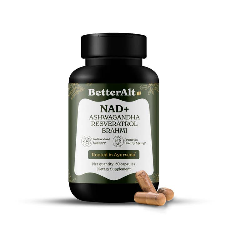 Azuretale INC - Wholesale Oral Supplement/Vitamin - NAD+ Capsules | NAD+ Precursors, Resveratrol, CoQ10, Ashwagandha | 8 Ayurvedic Ingredients