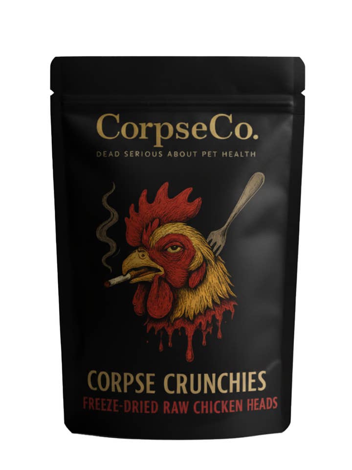 Corpse Crunchies: Chicken Heads for wholesale by CorpseCo.