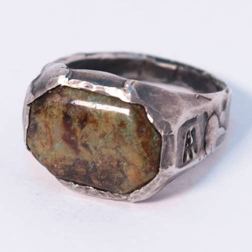 Anillo chevalier de ágata hexagonal para venta al por mayor de Arlo Haisek