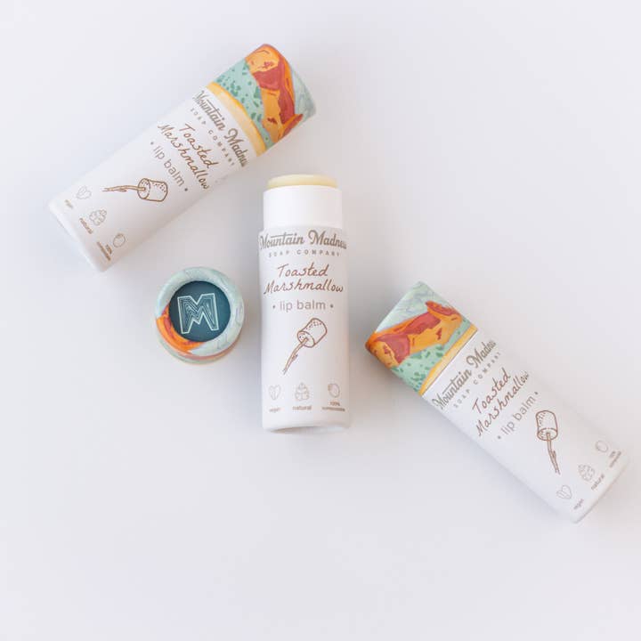 Toasted Marshmallow Lip Balm | Cozy Vanilla for wholesale by Mountain Madness Soap Co.
