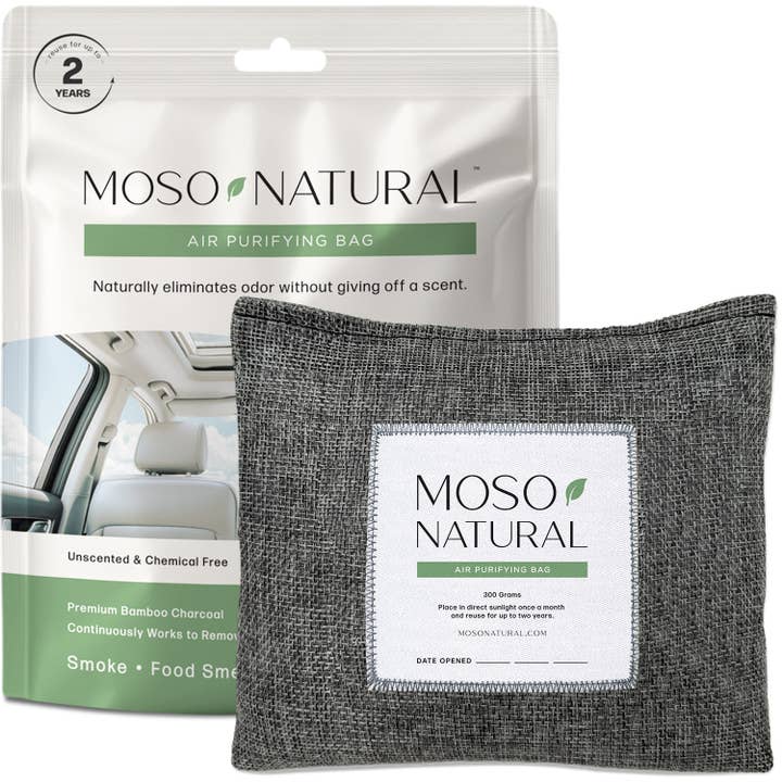 Eliminatore di odori per auto e deodorante per ambienti con carbone di bambù per la vendita all'ingrosso da parte di Moso Natural